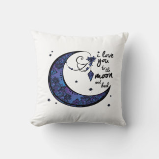 Almofada Eu Te Amo Até a Lua e de Volta Moderno Clássico De