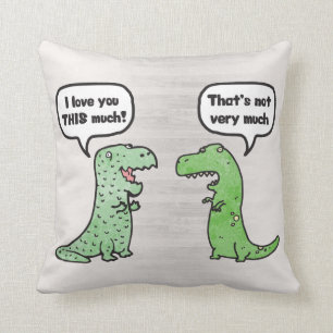Almofada Eu te amo ESTE muito (T-Rex)