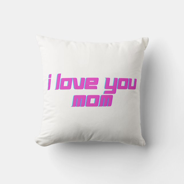 Almofada Eu Te Amo Mãe – Design Doce Amor Materno (Frente)