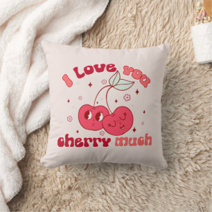 Almofada Eu Te Amo Muito Cute & Punny Cherry