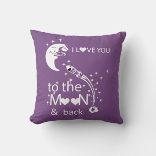 Almofada Eu te amo na lua e de volta