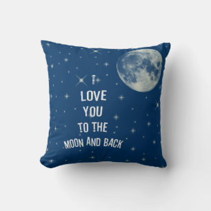 Almofada Eu te amo na lua e de volta