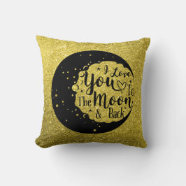 Almofada Eu te amo na lua e de volta