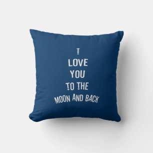 Almofada Eu te amo na lua e de volta