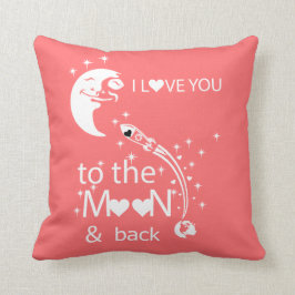 Almofada Eu te amo na lua e de volta