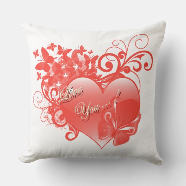 ALMOFADA EU TE AMO NO CORAÇÃO VERMELHO (Frente)