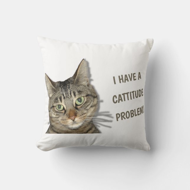 Almofada Eu tenho um problema de cattitude! (Frente)