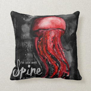 Almofada Eu vi mais espinha na arte da aguarela das medusa