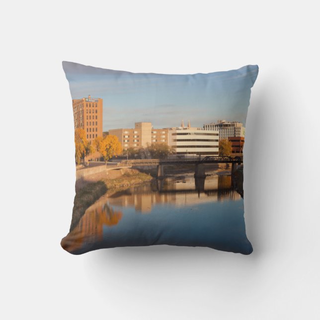 Almofada EUA, Dakota do Sul, Sioux Falls, City Skyline (Frente)