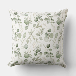 Almofada Eucalyptus Seamless Pattern Throw Pillow