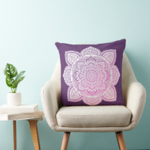 Everbloom Mandala Throw Pillow
