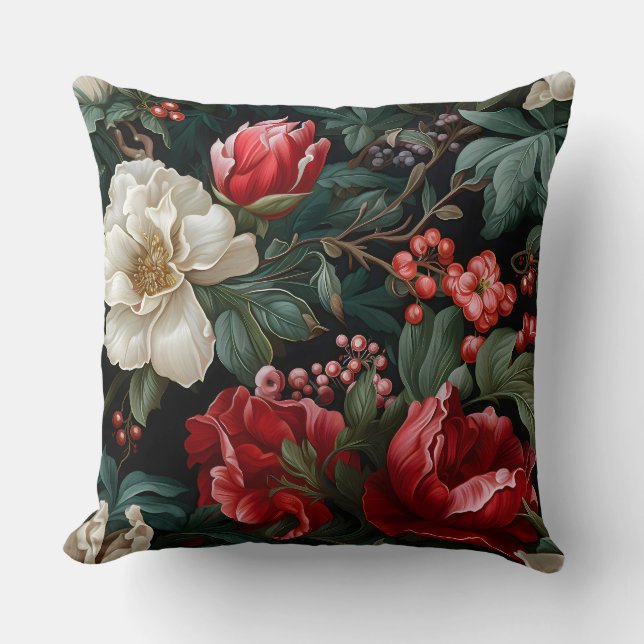 Almofada Everglow Noel Florals Botânico (Frente)