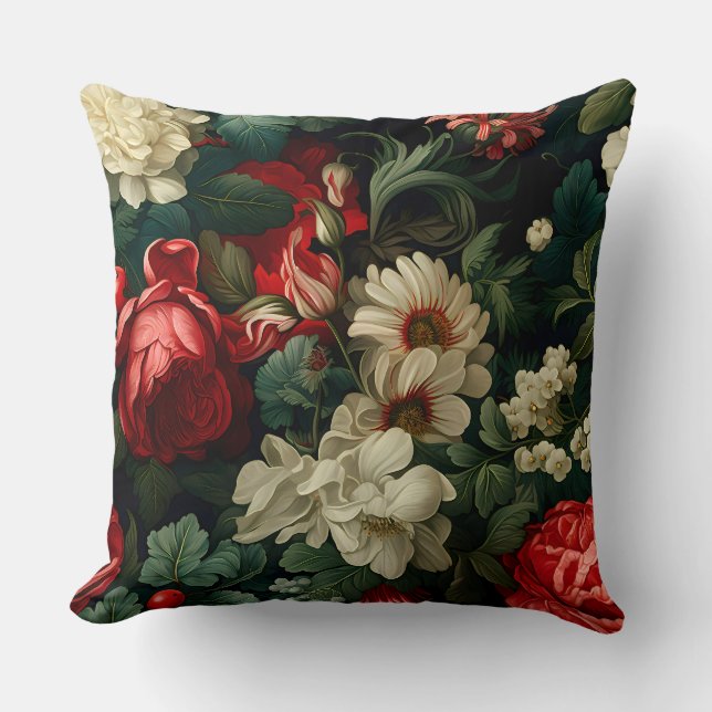 Almofada Everglow Noel Florals Botânico (Frente)