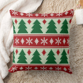 Almofada Evergreens & Snowflakes Knit