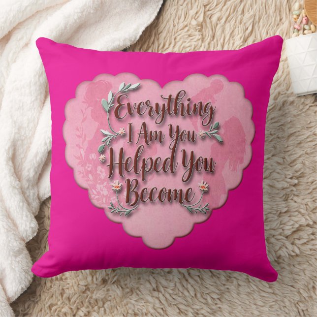 Almofada Everything I Am – Soft Floral Typography Art (Cobertor)