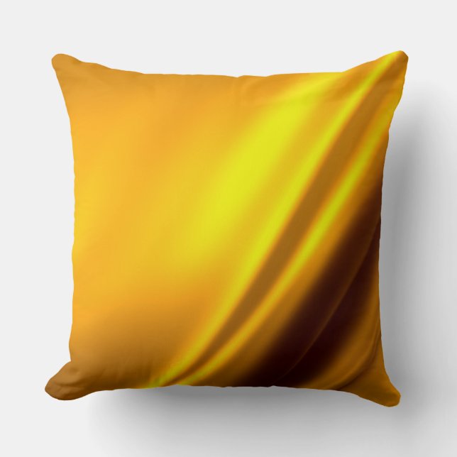 Almofada Exame de Textura de Satin Faux Dourada Elegante (Frente)