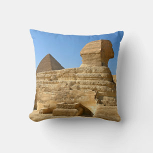 Almofada Excelente Esfinge de Giza com a pirâmide Khafre -