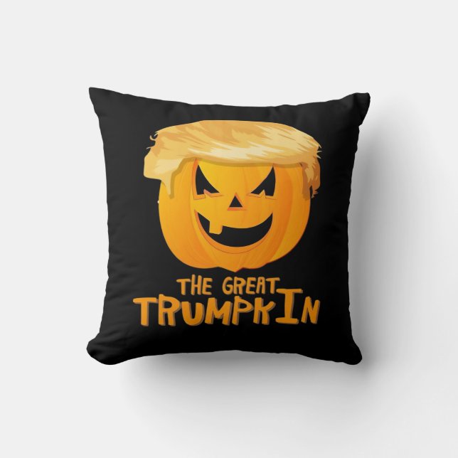Almofada Excelente Trumpkin Dia de as Bruxas engraçado (Frente)