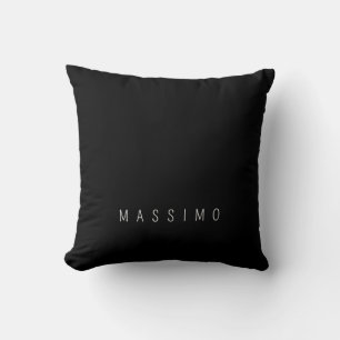 Almofada Exclusivo Nome Pessoal Clássico Preto Branco