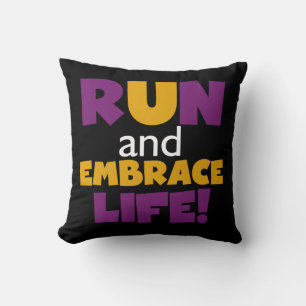 Almofada Executar Embrace Life Purple Yellow