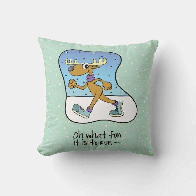 Almofada Exercício Corrente de Reindeer Natal (Frente)