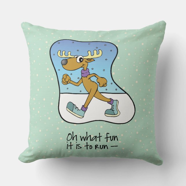 Almofada Exercício Corrente de Reindeer Natal (Frente)