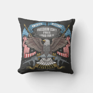 Almofada Exército Americano com Bandeira e Águia