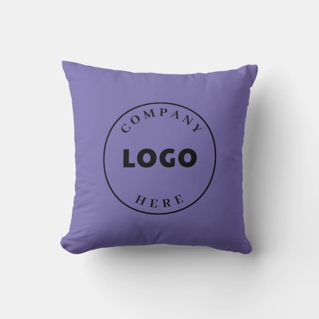 Almofada Exibição da sua empresa de logotipos comerciais (Frente)