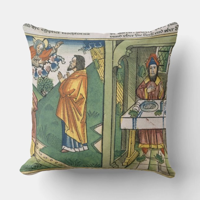 Almofada Êxodo 8 1-15 os sete pragas de Egipto: Moses (Frente)