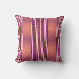 Almofada Exotic Faux Snake Leather & Linear Stripe Salmon