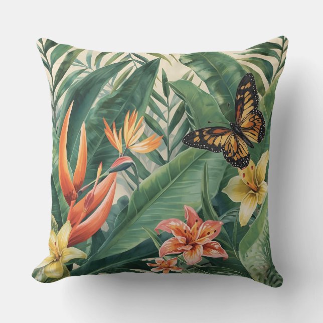 Almofada Exotic Garden Delight Throw Pillow (Frente)