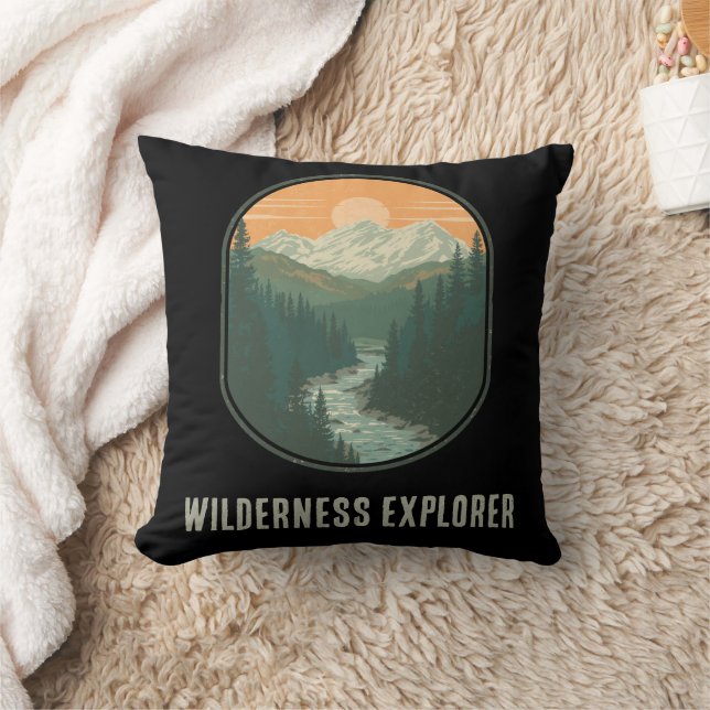 Almofada Explorador de Selvagem Personalizado Montanha  (Cobertor)