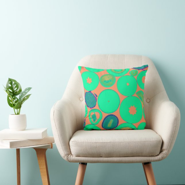Almofada Explorar nossa arte de Padrões verdes Na moda (Cadeira)