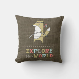 Almofada Explore o World Boho Fox Kids