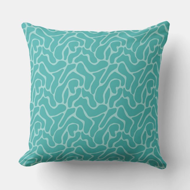 Almofada Explore Seamless Turquoise Patterns  (Frente)