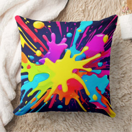 Almofada Explosão de Pintura Radiante