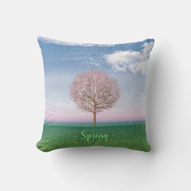 Almofada exterior 41 cm 4 estações PRIMAVERA. (Frente)