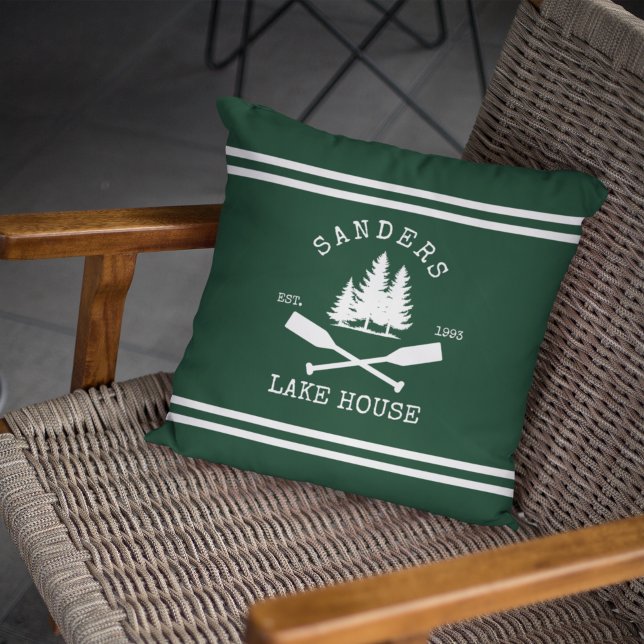 Almofada Exterior Nautical Lake House Family Oars Navy blue (Criador carregado)