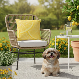 Almofada externa de impressão de limão Meyer amare