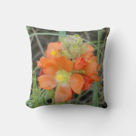 Almofada F40 Flores Silvestres Laranja Malva Escarlate