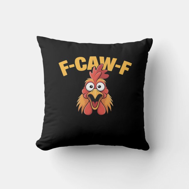 Almofada F-Caw-F Chicken Funny Chicken Creative Graphic (Frente)