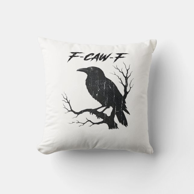 Almofada F-Caw-F Corvo Engraçado (Frente)