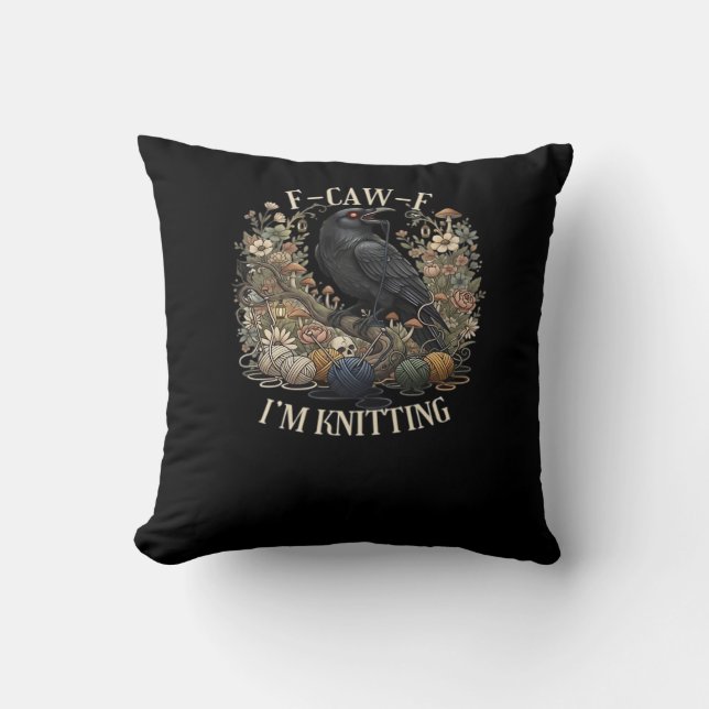 Almofada F-Caw-F Estou Tricotando Casual Criativo (Frente)