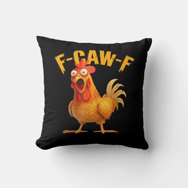 Almofada F-Caw-F Frango Clássico Estilo Retrô (Frente)
