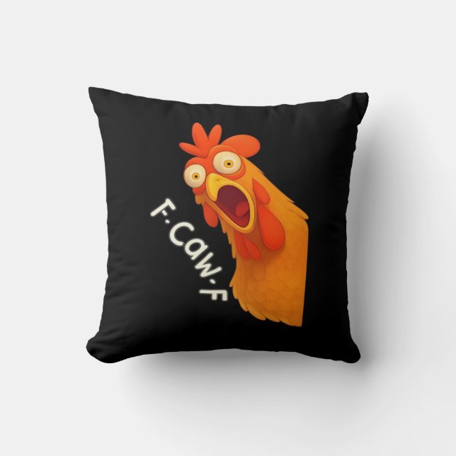 Almofada F-Caw-F Frango Retro Clássico (Frente)