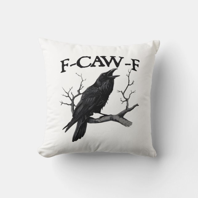 Almofada F Caw F Gráfico Vintage Clássico (Frente)