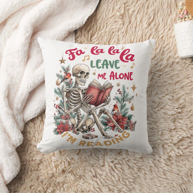 Almofada Fa La La La Leave Me Alone I'm Reading  (Cobertor)