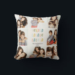 Almofada FA LA | Presente de Feriado de Colagem de Fotos Qu<br><div class="desc">Escolha as suas melhores 8 fotos quadradas para construir este travesseiro de colagem ou um belo presente de feriado ou guardar ou decorar em casa! Perfeito para avós! Coordenar para "Fa la Holiday Collection".</div>