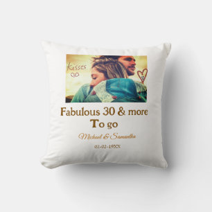 Almofada Fabuloso 30 anos de aniversário adicionar nome fot