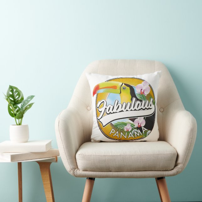 Almofada Fabuloso logotipo retrô do Panamá (Cadeira)